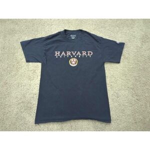Harvard University T Shirt Mens Medium Short‎ Sleeve NCAA Champion Blue